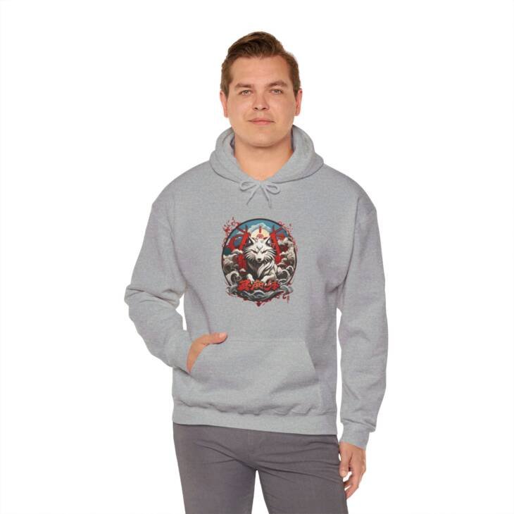 Mythical Warrior Wolf Hoodie - Image 35