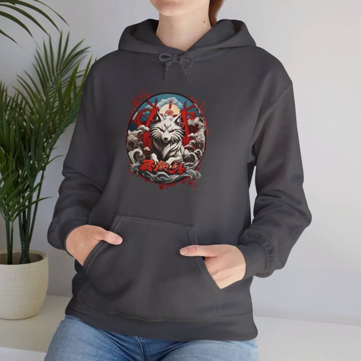 Mythical Warrior Wolf Hoodie - Image 117