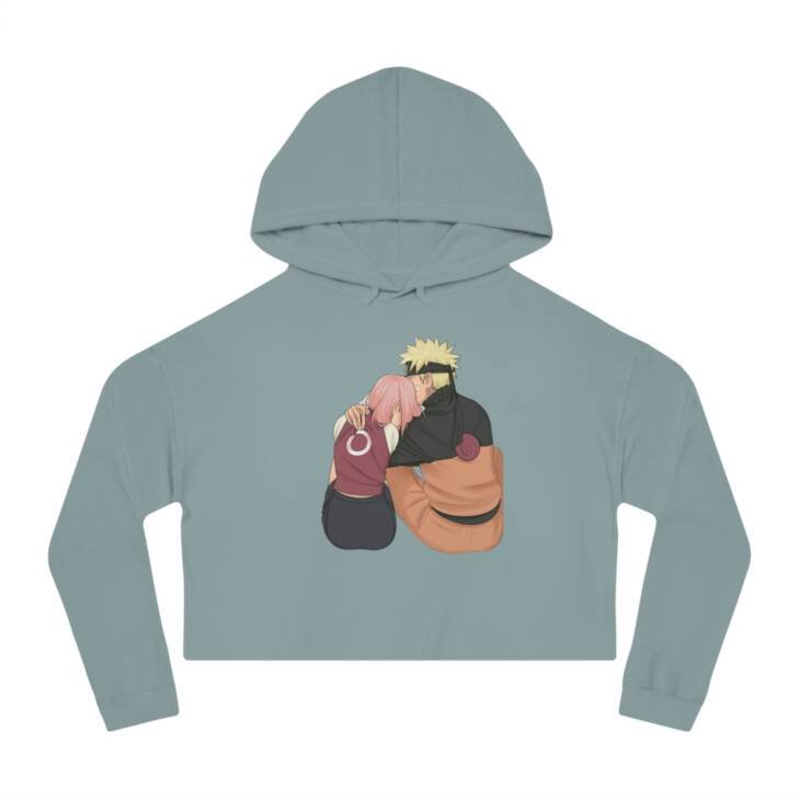 Naruto & Sakura Tie-Dye Cropped Hoodie - Unisex Otaku Streetwear